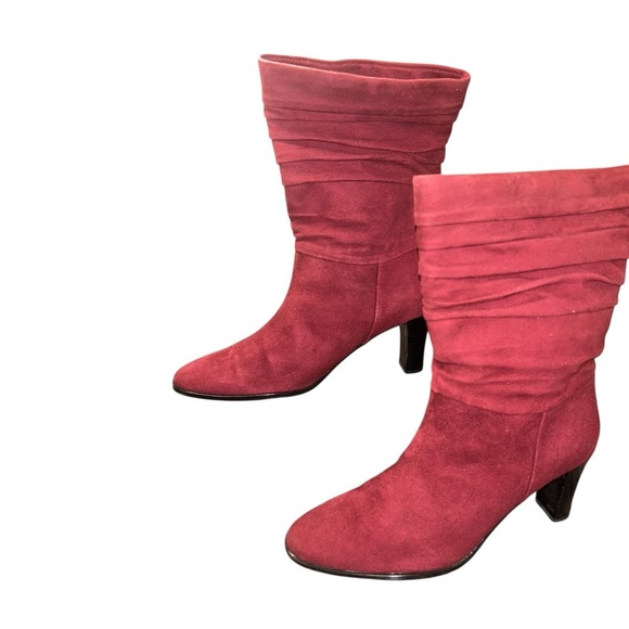 Worthington Women’s Cranberry Suede Leather Mid-Calf Boots – Size 8.5 Bohemian - Picture 12 of 12